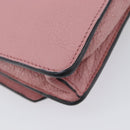 Miu Miu Madras Shoulder Bag Leather Pink Gold Auth 210911-16