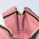 Miu Miu Madras Shoulder Bag Leather Pink Gold Auth 210911-28
