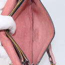 Miu Miu Madras Shoulder Bag Leather Pink Gold Auth 210911-31