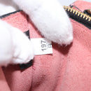 Miu Miu Madras Shoulder Bag Leather Pink Gold Auth 210911-32