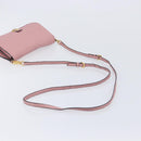 Miu Miu Madras Shoulder Bag Leather Pink Gold Auth 210911-7