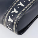 Saint Laurent Shoulder Bag Leather Navy Gold Auth 210914A-13