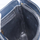 Saint Laurent Shoulder Bag Leather Navy Gold Auth 210914A-20