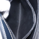 Saint Laurent Shoulder Bag Leather Navy Gold Auth 210914A-23