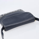 Saint Laurent Shoulder Bag Leather Navy Gold Auth 210914A-6