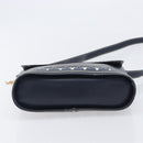 Saint Laurent Shoulder Bag Leather Navy Gold Auth 210914A-9