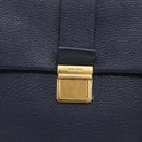Miu Miu Madras Hand Bag Leather 2way Navy Gold Auth 210917A-18