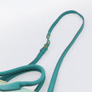 Miu Miu Madras Hand Bag Leather 2way Green Gold Auth 210919A-15