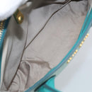 Miu Miu Madras Hand Bag Leather 2way Green Gold Auth 210919A-28