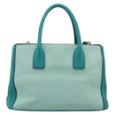 Miu Miu Madras Hand Bag Leather 2way Green Gold Auth 210919A-2