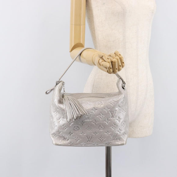 LOUIS VUITTON Monogram Shimmer Halo Bag Silver Argent M95819 LV Auth 210920M