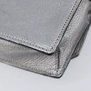 Miu Miu Shoulder Bag Leather Silver Auth 210923A-14