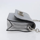 Miu Miu Shoulder Bag Leather Silver Auth 210923A-4
