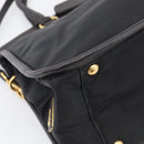 PRADA Hand Bag Nylon 2way Black Gold Auth 210925A-13
