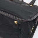 PRADA Hand Bag Nylon 2way Black Gold Auth 210925A-14
