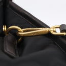 PRADA Hand Bag Nylon 2way Black Gold Auth 210925A-17
