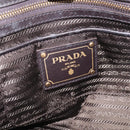 PRADA Hand Bag Nylon 2way Black Gold Auth 210925A-18