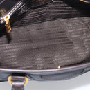 PRADA Hand Bag Nylon 2way Black Gold Auth 210925A-19