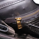 PRADA Hand Bag Nylon 2way Black Gold Auth 210925A-23