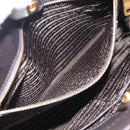 PRADA Hand Bag Nylon 2way Black Gold Auth 210925A-24