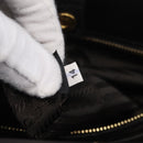 PRADA Hand Bag Nylon 2way Black Gold Auth 210925A-25