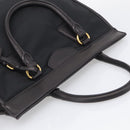 PRADA Hand Bag Nylon 2way Black Gold Auth 210925A-6