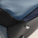 LOEWE Puzzle Hand Bag Leather 2way Blue Silver Auth 210927SAM-10