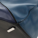 LOEWE Puzzle Hand Bag Leather 2way Blue Silver Auth 210927SAM-13