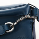 LOEWE Puzzle Hand Bag Leather 2way Blue Silver Auth 210927SAM-16