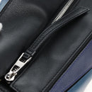 LOEWE Puzzle Hand Bag Leather 2way Blue Silver Auth 210927SAM-19