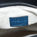 LOEWE Puzzle Hand Bag Leather 2way Blue Silver Auth 210927SAM-20