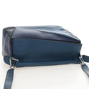 LOEWE Puzzle Hand Bag Leather 2way Blue Silver Auth 210927SAM-6