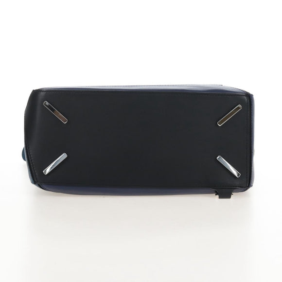 LOEWE Puzzle Hand Bag Leather 2way Blue Silver Auth 210927SAM