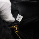 PRADA Gathered Hand Bag Leather 2way Black Gold Auth 210929V-25