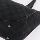 GUCCI GG Canvas Tote Bag Black Silver 113019 Auth 210930A-11