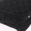 GUCCI GG Canvas Tote Bag Black Silver 113019 Auth 210930A-12
