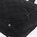GUCCI GG Canvas Tote Bag Black Silver 113019 Auth 210930A-13