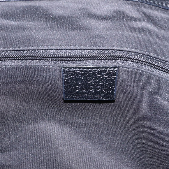 GUCCI GG Canvas Tote Bag Black Silver 113019 Auth 210930A