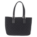GUCCI GG Canvas Tote Bag Black Silver 113019 Auth 210930A-3
