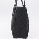 GUCCI GG Canvas Tote Bag Black Silver 113019 Auth 210930A-4
