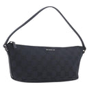 GUCCI GG Canvas Accessory Pouch Black Silver 07198 Auth 210932A-1