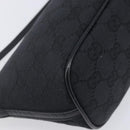 GUCCI GG Canvas Accessory Pouch Black Silver 07198 Auth 210932A-11