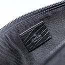 GUCCI GG Canvas Accessory Pouch Black Silver 07198 Auth 210932A-16