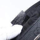 GUCCI GG Canvas Accessory Pouch Black Silver 07198 Auth 210932A-20