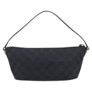 GUCCI GG Canvas Accessory Pouch Black Silver 07198 Auth 210932A-3