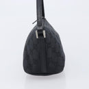 GUCCI GG Canvas Accessory Pouch Black Silver 07198 Auth 210932A-4