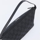 GUCCI GG Canvas Accessory Pouch Black Silver 07198 Auth 210932A-6