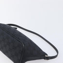GUCCI GG Canvas Accessory Pouch Black Silver 07198 Auth 210932A-8