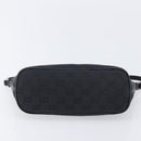 GUCCI GG Canvas Accessory Pouch Black Silver 07198 Auth 210932A-9