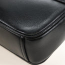 PRADA Chain Shoulder Bag Leather White Black Auth 210933V-19